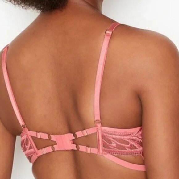 Victoria's Secret Very Sexy embroidered Unlined balconet demi Bra-Size 34B NWT - Picture 2 of 10